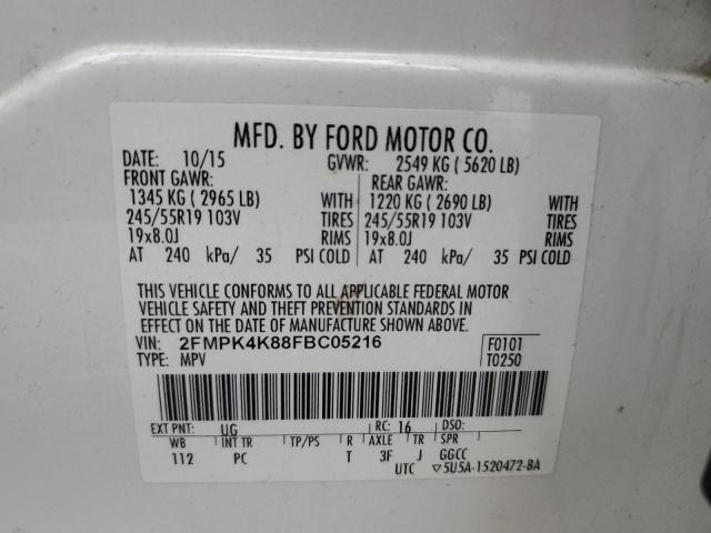 2FMPK4K88FBC05216 Ford EDGE TITAN