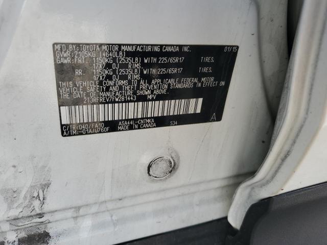 2T3RFREV7FW281443 Toyota Rav4 Xle