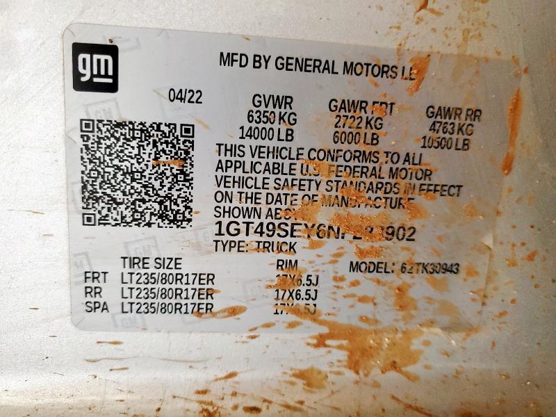 1GT49SEY6NF287902 GMC SIERRA K35