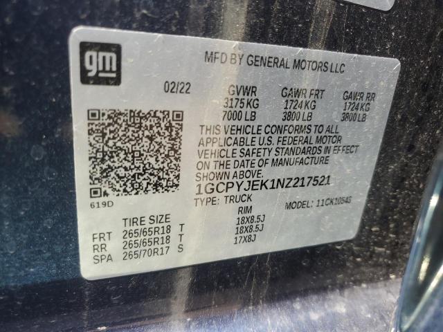 1GCPYJEK1NZ217521 Chevrolet l3b