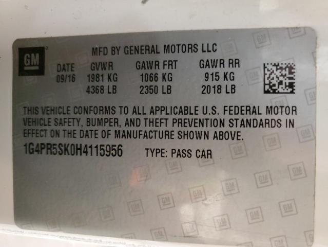 1G4PR5SK0H4115956 Buick lea - sidi: spark ignited direct injection, e85 max, alum