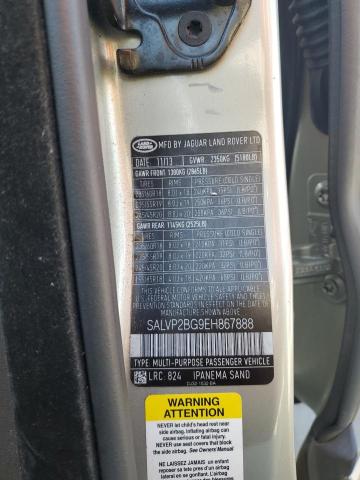 SALVP2BG9EH867888 Land Rover 2014