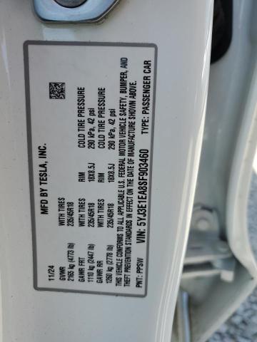 5YJ3E1EA8SF903460 Tesla MODEL 3