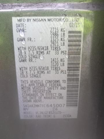 5N1AR2MM7FC645007 Nissan 2015