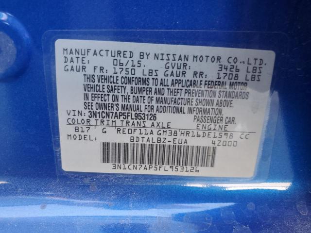 3N1CN7AP5FL953126 Nissan Versa