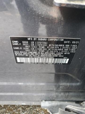 4S4WMAFD8M3472655 Subaru ASCENT PRE