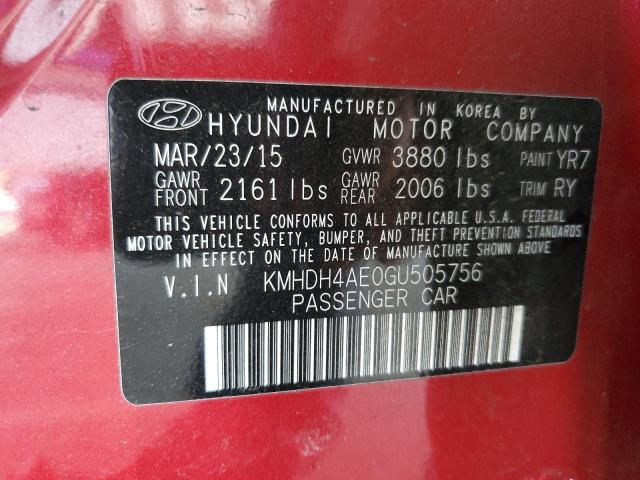 KMHDH4AE0GU505756 Hyundai dohc mpi nu