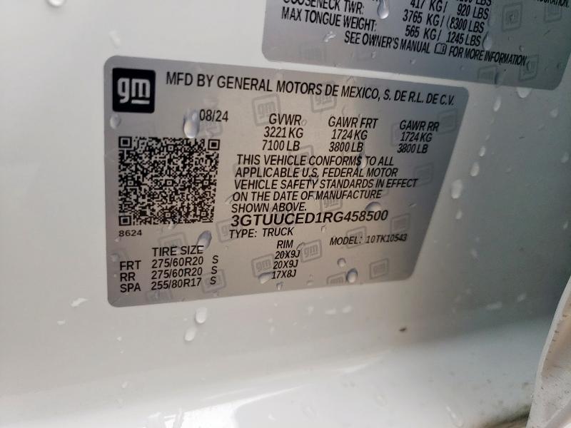 3GTUUCED1RG458500 GMC SIERRA K15