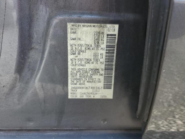 1N6AD0ER4JN740362 Nissan FRONTIER S