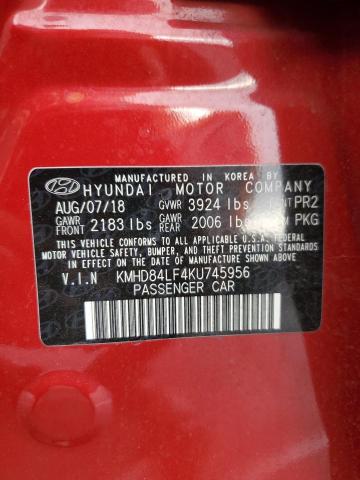KMHD84LF4KU745956 Hyundai mpi nu