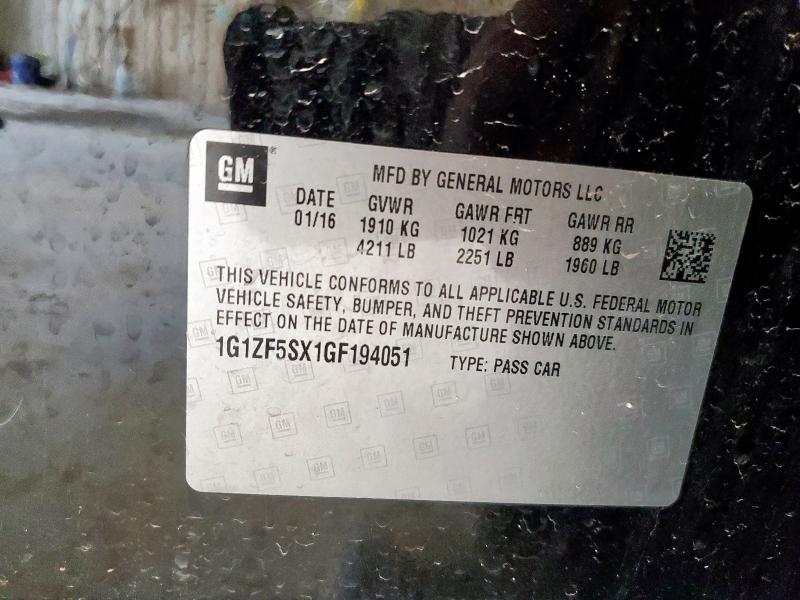 1G1ZF5SX1GF194051 Chevrolet MALIBU LT