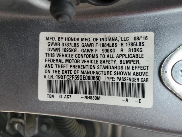 19XFC2F59GE080660 Honda Civic Lx