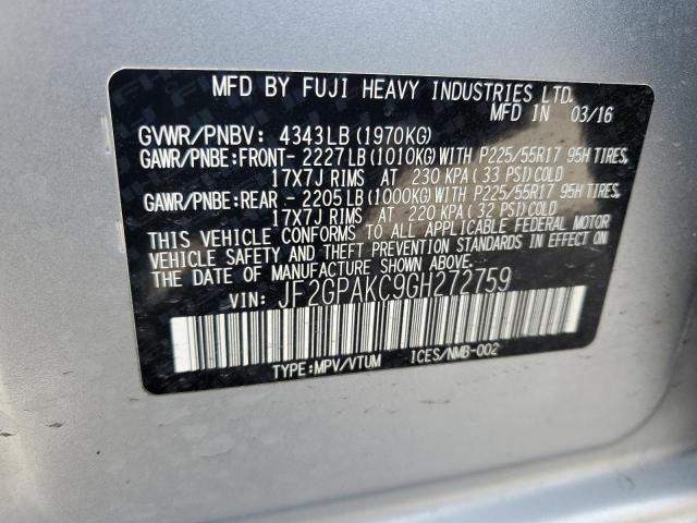 JF2GPAKC9GH272759 Subaru Crosstrek
