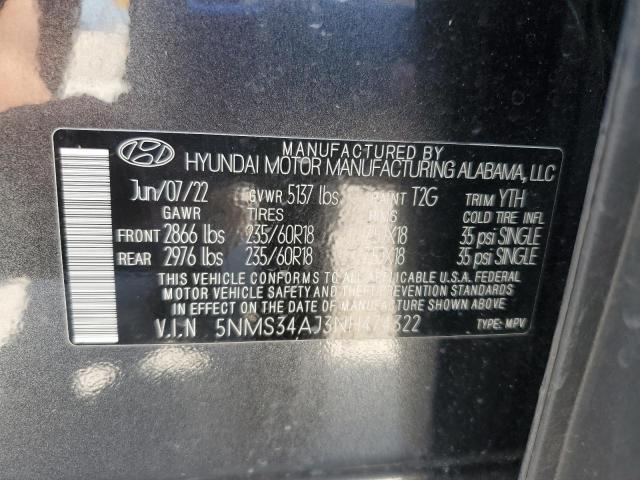 5NMS34AJ3NH474322 Hyundai gdi theta iii