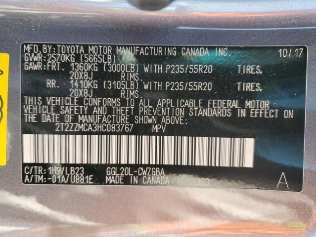 2T2ZZMCA3HC083767 Lexus RX 350 BAS