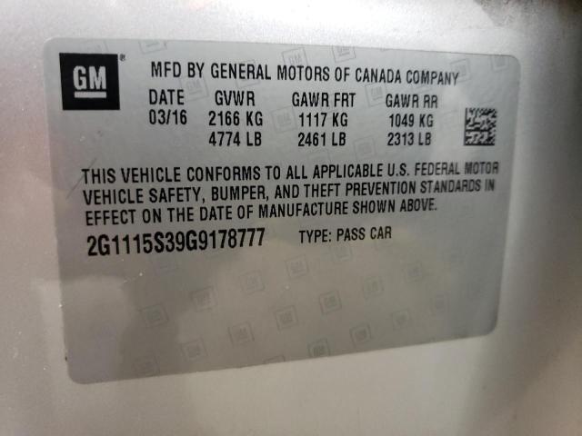 2G1115S39G9178777 Chevrolet IMPALA LT