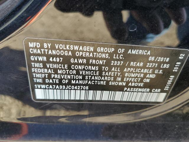 1VWCA7A33JC042705 Volkswagen PASSAT SEL