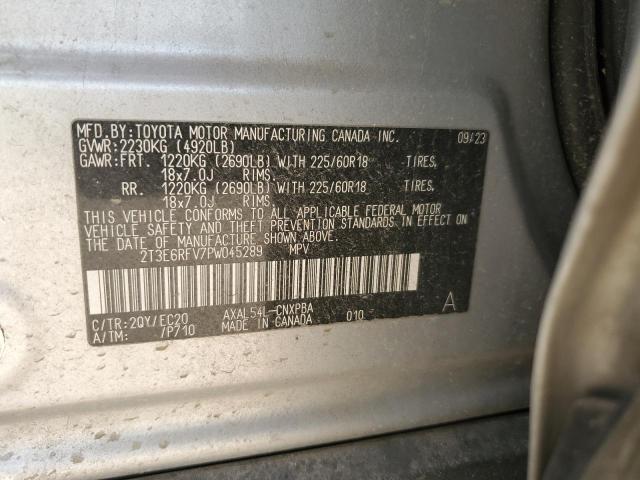 2T3E6RFV7PW045289 Toyota RAV4 XSE