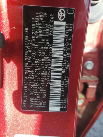 5YFEPMAE3NP329596 Toyota COROLLA LE