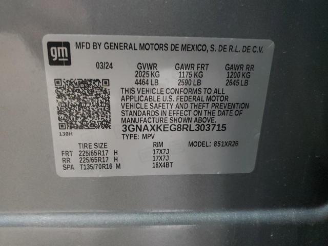 3GNAXKEG8RL303715 Chevrolet EQUINOX LT
