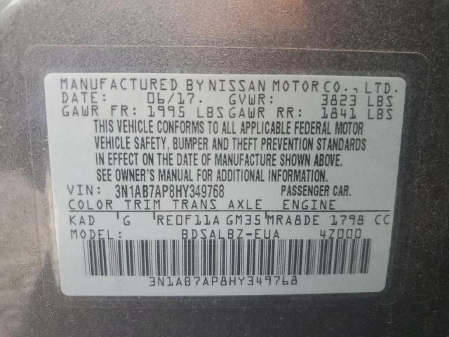 3N1AB7AP8HY349768 Nissan SENTRA S