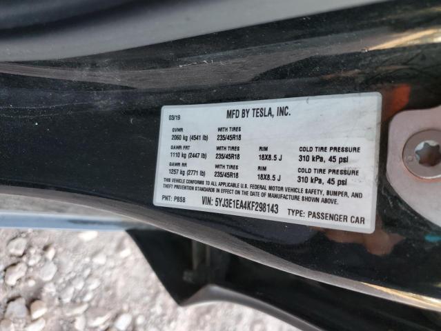 5YJ3E1EA4KF298143 Tesla 2019