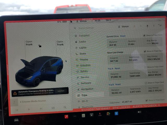 5YJYGDEF7MF194987 Tesla Model Y