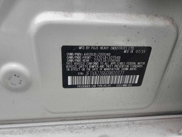 JF1VA2Z66G9810377 Subaru WRX STI LI