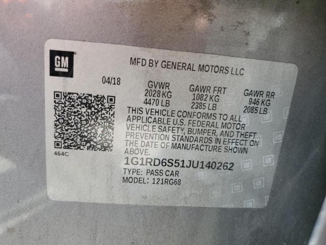 1G1RD6S51JU140262 Chevrolet Volt Premi