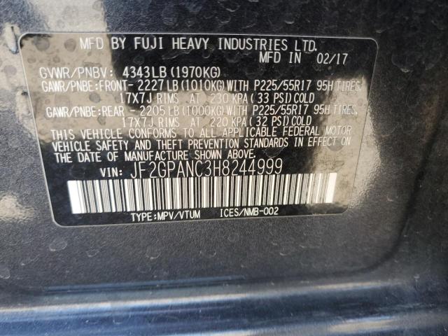 JF2GPANC3H8244999 Subaru Crosstrek