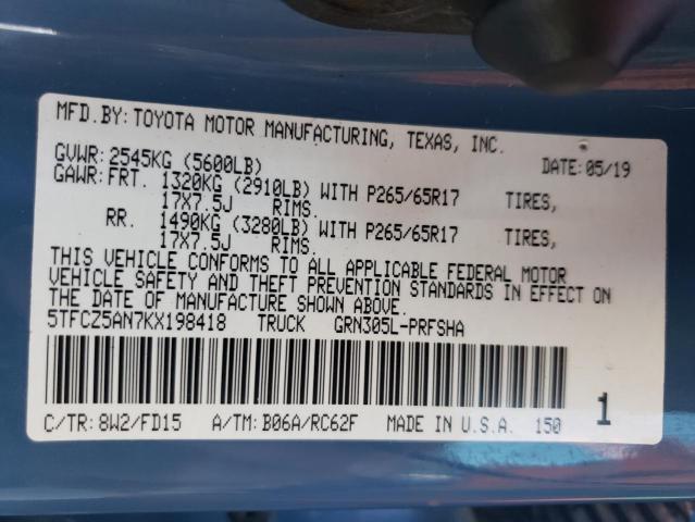 5TFCZ5AN7KX198418 Toyota 2gr-fks