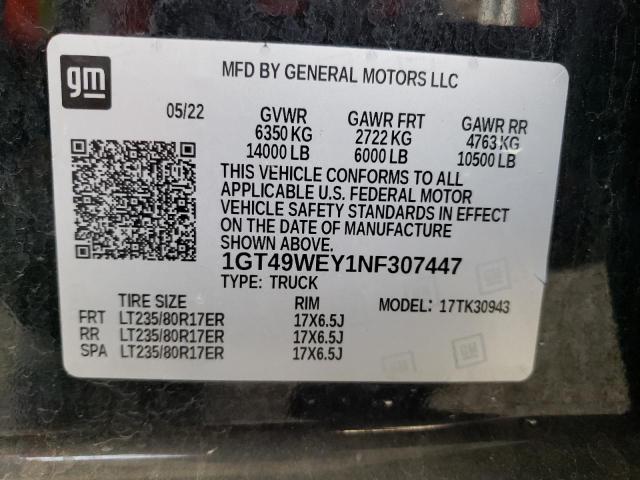 1GT49WEY1NF307447 GMC l5p