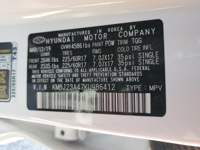 KM8J23A47KU986412 Hyundai gdi nu