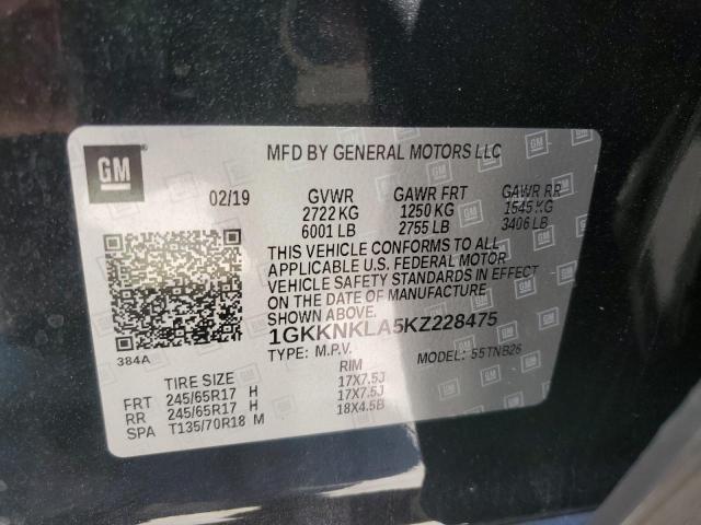 1GKKNKLA5KZ228475 GMC ACADIA SLE