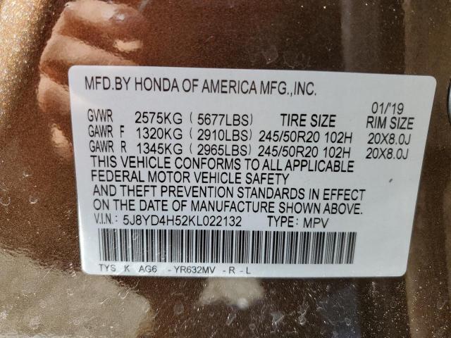 5J8YD4H52KL022132 Acura j35y5
