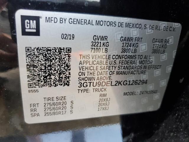 3GTU9DEL2KG126294 GMC l87 - di dfm, alum, gen 5