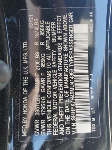 SHHFK7H45MU414353 Honda l15ba