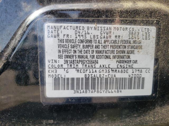 3N1AB7AP8GY266484 Nissan SENTRA S