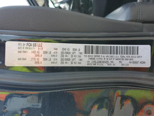 1C4RDJDG8KC824225 Dodge DURANGO GT