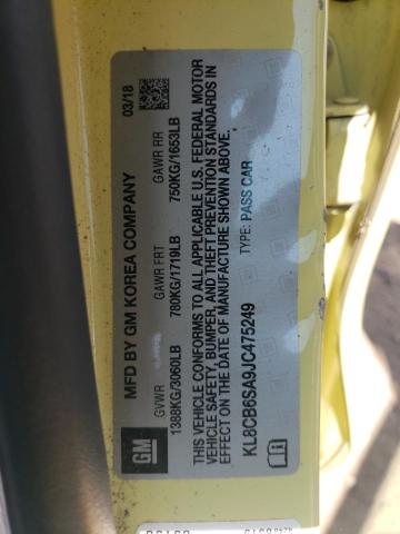 KL8CB6SA9JC475249 Chevrolet SPARK LS