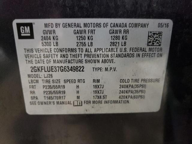 2GKFLUE37G6349822 GMC TERRAIN SL