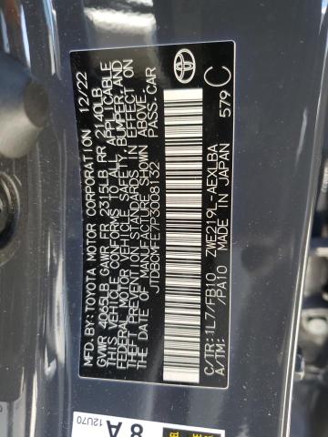 JTDBCMFE7P3008132 Toyota 2zr-fxe, 1vm