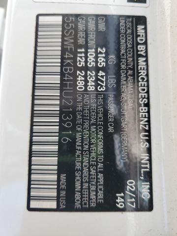 55SWF4KB4HU213916 Mercedes-Benz 2017