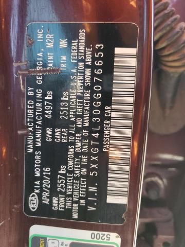5XXGT4L30GG076653 KIA t-gdi theta ii