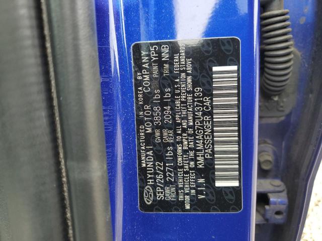 KMHLM4AG7PU437139 Hyundai ELANTRA SE