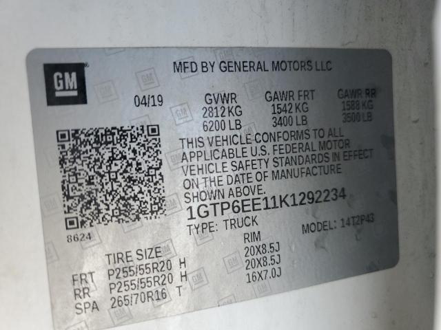 1GTP6EE11K1292234 GMC CANYON DEN