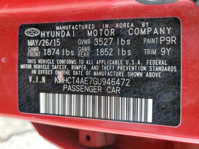 KMHCT4AE7GU946472 Hyundai ACCENT SE
