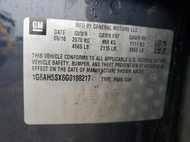 1G6AH5SX6G0188217 Cadillac ATS LUXURY