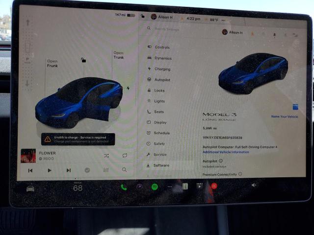 5YJ3E1EA6SF935839 Tesla MODEL 3