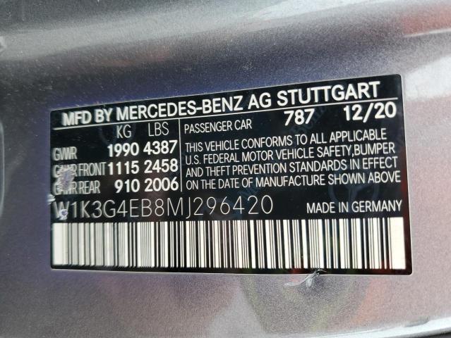 W1K3G4EB8MJ296420 Mercedes-Benz m260